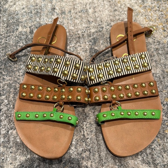 Jessica Simpson Shoes - Jessica Simpson Brown and Green Bohemian Sandals